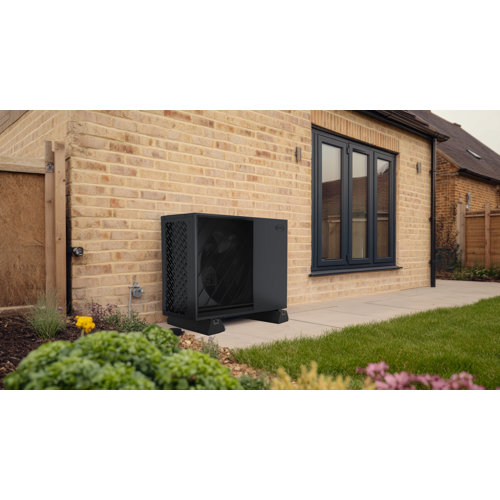 Grant Aerona3 air source heat pump installed outside a home