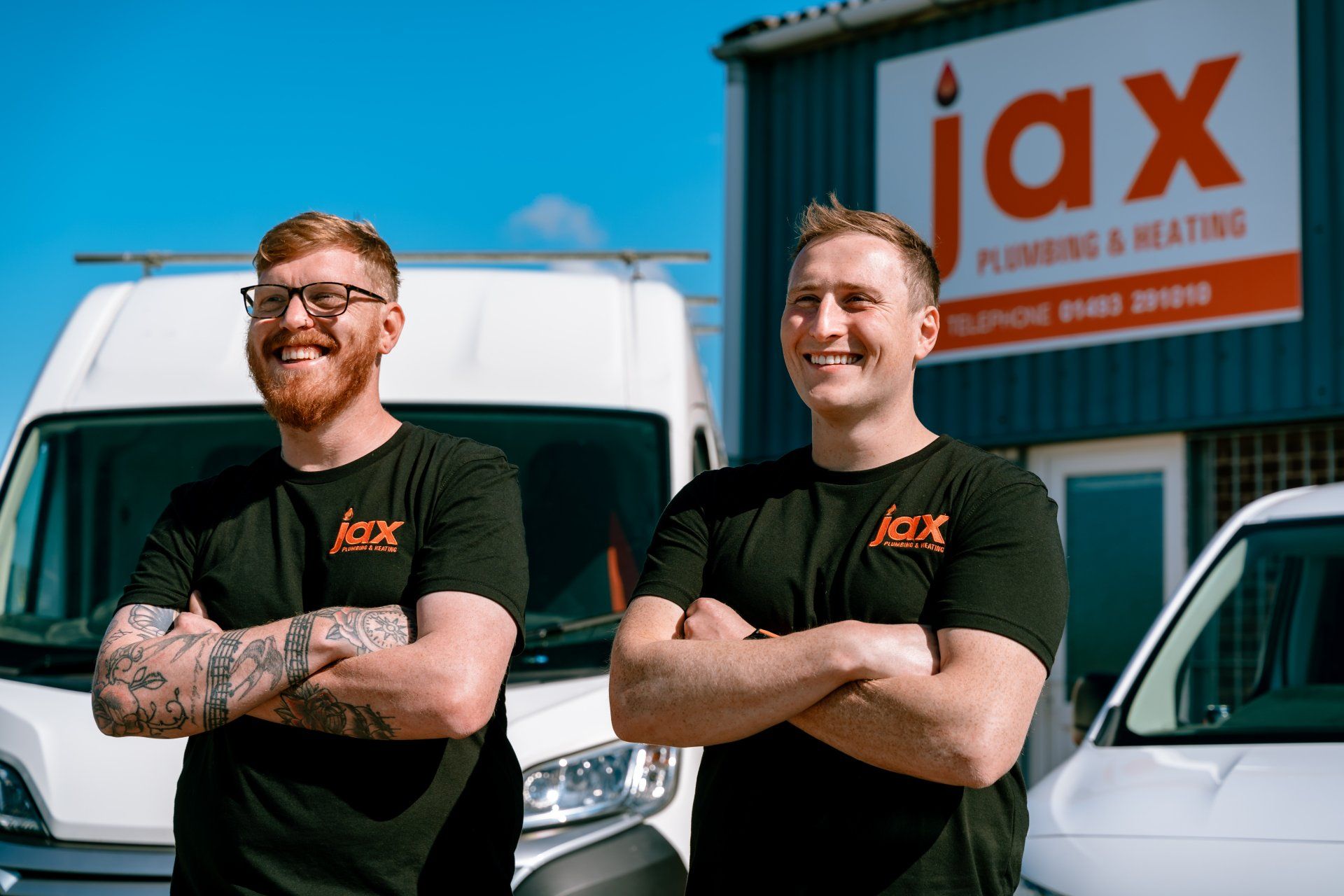 A Jax Plumbing & Heating engineer at work